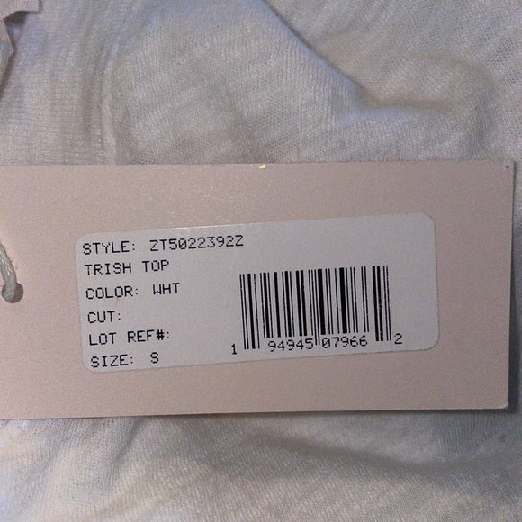 Cinq à Sept Trish Tiered Ruffle Mixed Media Cotton Top size S NWT Crew Neck - Picture 10 of 11